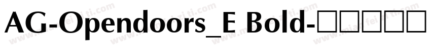 AG-Opendoors_E Bold字体转换